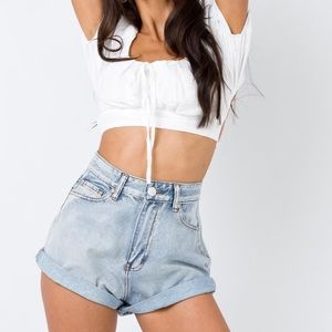 Princess Polly high waisted shorts